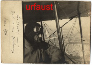 French WWI Pilot on Flying Arcraft over Toul near Verdun Mar 1916 Photo
