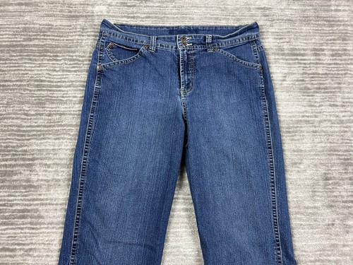 Gloria Vanderbilt Jeans Womens 14 Blue Capri Dark Wash Cuffed - Picture 2 of 10