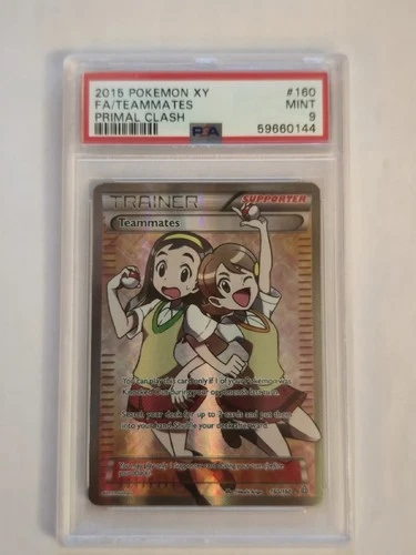 Pokemon TCG Teammates Ultra Rare Holo Full Art XY Primal Clash 160/160 PSA 9