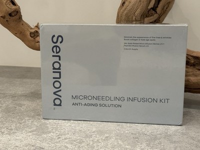 Seranova Microneedling Infusion Kit 24k Gold Device + Peptide Serum 3 Mo