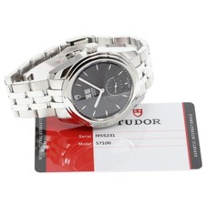 TUDOR GLAMOUR 57100 42mm SS Black Dial Automatic Date #C222