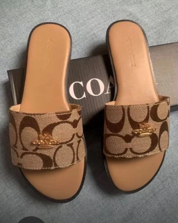 Coach Signature Slide Sandals for Women for sale | eBay