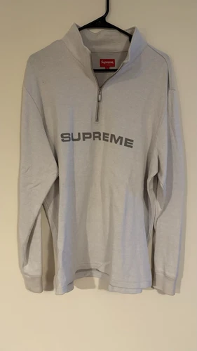 Veste Supreme Adulte Large Demi Zip Jacquard Pull Athlétique Homme