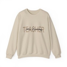 Personalized "Teacher" T Shirt Add Last Name Crewneck Sweatshirt Appreciation
