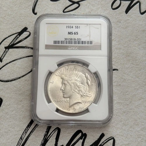 NGC 1924 MS65 Peace Dollar  🇺🇸
