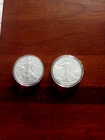 2021 American Silver Eagle Type 1 And Type 2 -BU 2 Coins In Clear Capsules