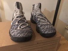 Nike KD Basketball Shoes Gray Black Unisex Youth Size 5Y 855908-100