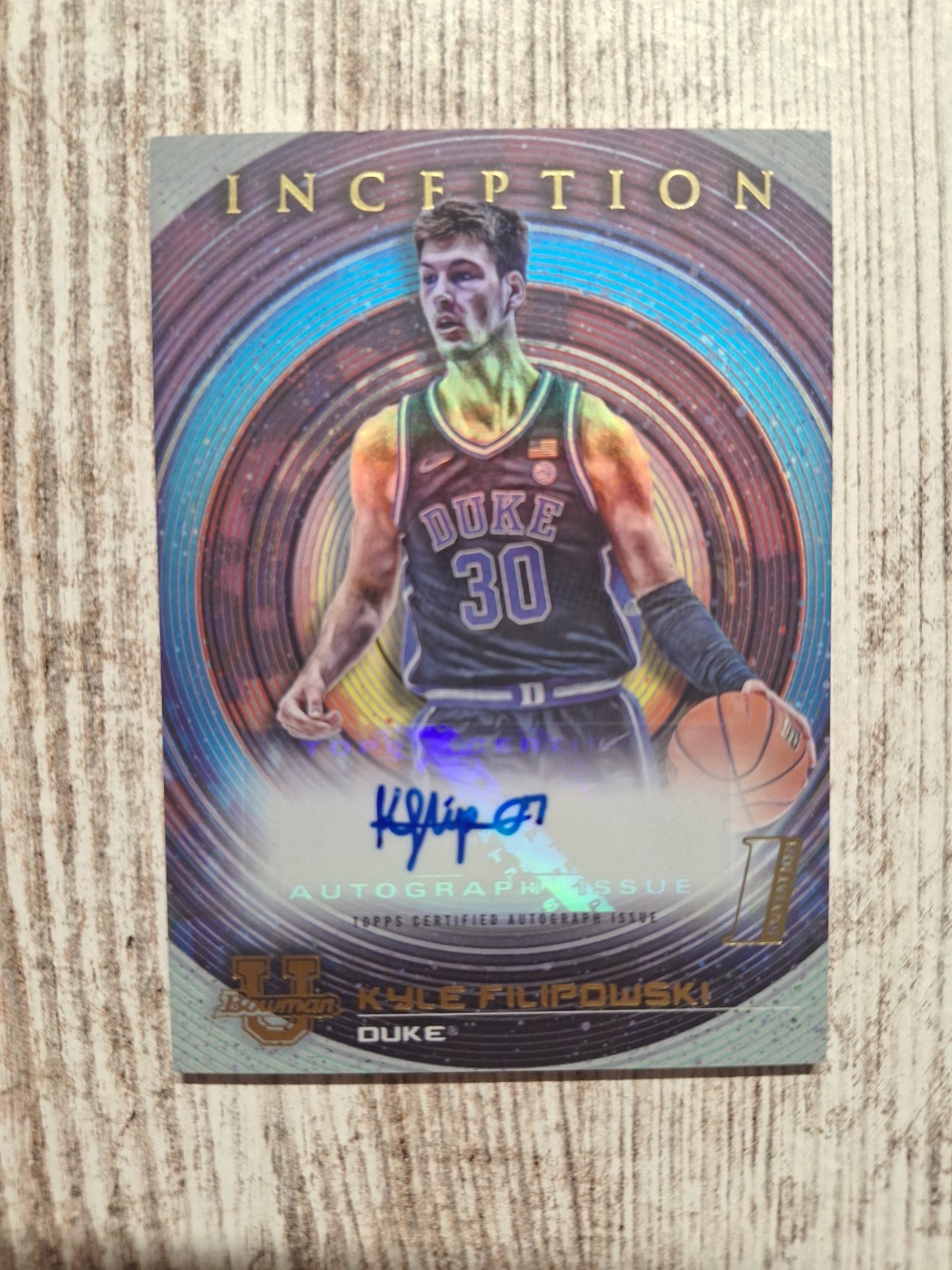 2022-23 Bowman Inception University Autographs #BIAKF Kyle Filipowski DUKE