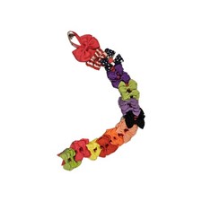 24 Girls Hair Bows Lot Solid Colors Patriotic Alligator Clips Pink Ribbon Hanger