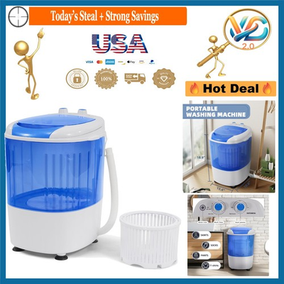 #ad #ad Portable Mini Spin Dryer Washing Machine Compact Laundry for Home RV Blue $128.48