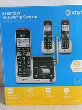 AT&T three handset answering system with smart call blocker Ect.. Nice phones