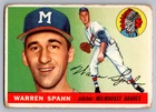 1955 TOPPS #31 WARREN SPAHN MILWAUKEE BRAVES