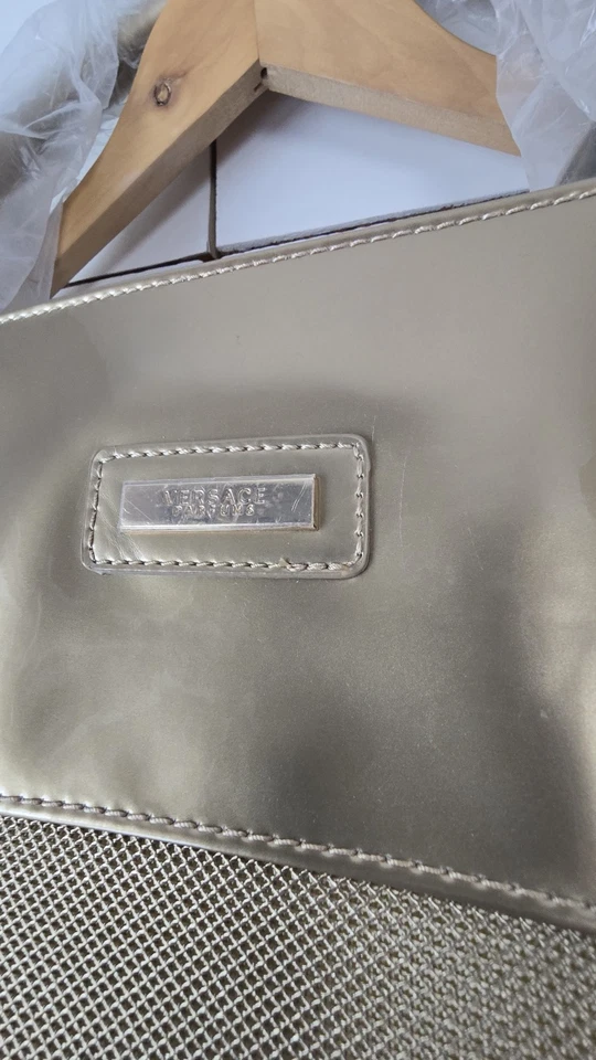 Versace Large Tote Bag Beach Bag Shopping Bag Gold New - Image 3 of 4