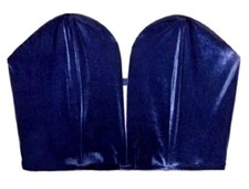 NWT Victorias Secret Dream Angels Velvet Mini Bustier Corset Blue L