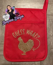 custom Guess What? Chicken pot holder