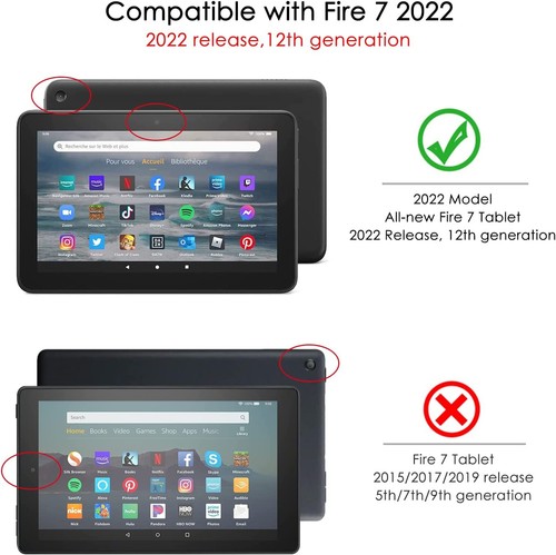 2022 Fire 7 inch Case with Screen Protector For Amazon Fire 7" Tablet 12th Gen - 第 2/79 張圖片
