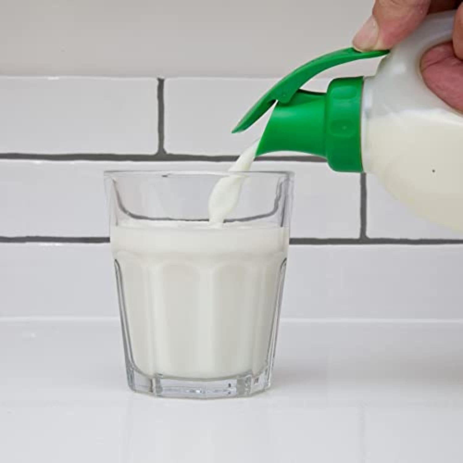 Topster Milk Top Pourers (Green) Milk Bottle Pourers for Plastic