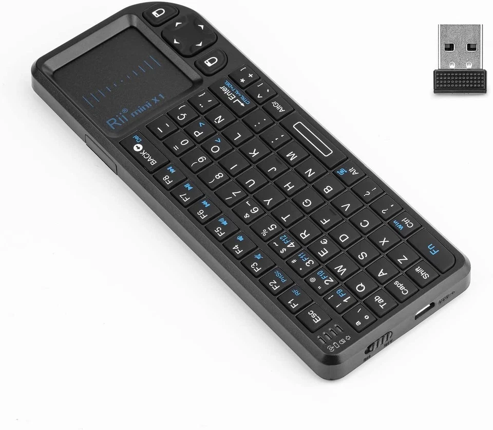 MINI TECLADO INALAMBRICO 15cm CON RATON TOUCHPAD ESPAÑOL Ñ SMART TV PC ANDROID - Imagen 3 de 4