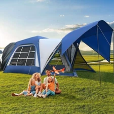 NAIZEA 6-8 People Tent 10x10ft  Pop UpSUV Tent Attachment & Screen Room & Awning