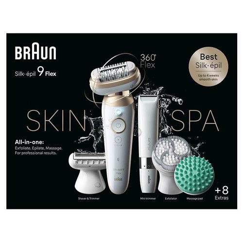 Braun Silk-épil 9 9-481 3D Flex SkinSpa All-in-One Set weiß/gold Epiliergerät - Bild 3 von 4