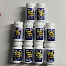 Mini Thin 25/50 Energy Booster Pills 10 Bottles 300 Pills