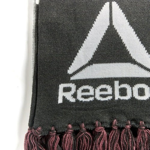 Reebok Rally Bufanda con Logo Rayas Flecos Bufanda Estilo Fútbol Tejido Cuello Calentador - Imagen 3 de 4