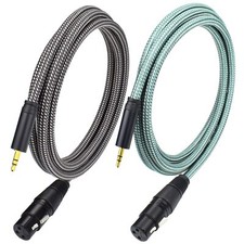 1/8 to XLR Female Microphone Cable 6.6Feet XLR Female to Stereo 3.5mm Mini TR...