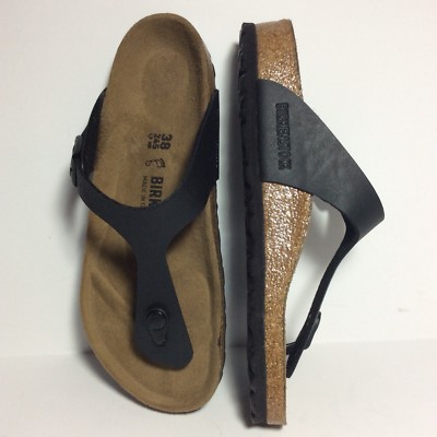NIB Birkenstock $150 Gizeh Birko-Flor Faux Leather Foodbed  display picture 1