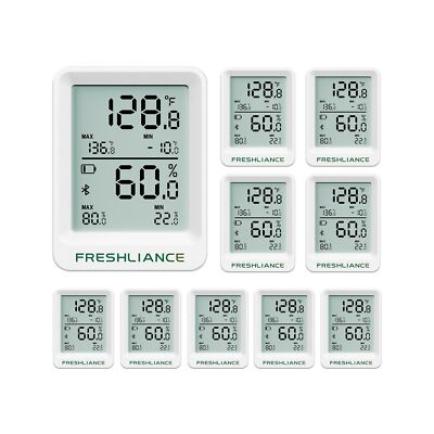 Bluetooth Temperature Humidity Data Logger Recorder, Refrigerator Freezer The...