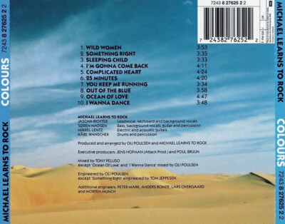 Michael Learns To Rock Colours CD, Album 1994 Pop Rock, Soft Rock