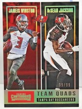 Jameis Winston/Jackson/Mike Evans/O.J. Howard 2017 Contenders Team Quads Gold/99
