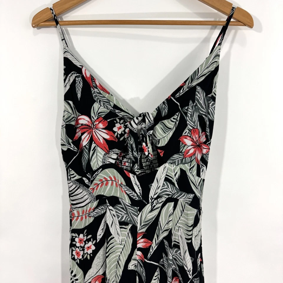 Mono Minkpink Para Mujer Talla Pequeña Verde Negro Tropical Floral Aloha Cove Foto 3 de 4