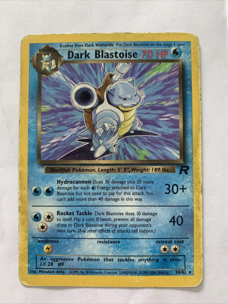 Dark Blastoise - 20/82 - Non Holo Rare - Rocket - Pokemon Dark Blastoise - 20/82 - Non Holo Rare - Rocket - Pokemon