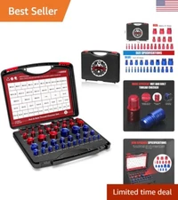 Inch & Metric Thread Checker Set - Aluminum Plated - 44pcs - Well-Organized