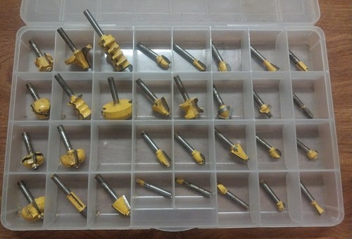 Carbide Router Bit Set, 31 Assorted Mixed Pieces, Unbranded & Used | eBay