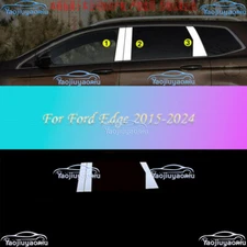Stainless Steel Brilliant silver Pillar Post Cover Door Trim For Ford Edge 15-24