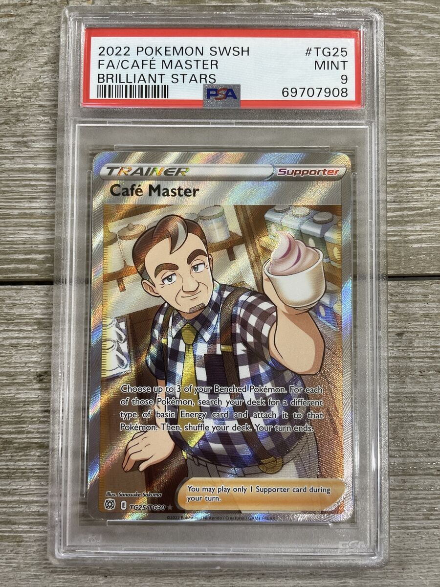 Graded PSA 9 2022 Pokemon Swsh - FA Cafe Master - Brilliant Graded PSA 9 2022 Pokemon Swsh - FA Cafe Master - Brilliant