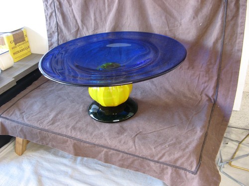 Très belle grande coupe tri colore en verre de Murano vers 1960 - Imagen 11 de 11