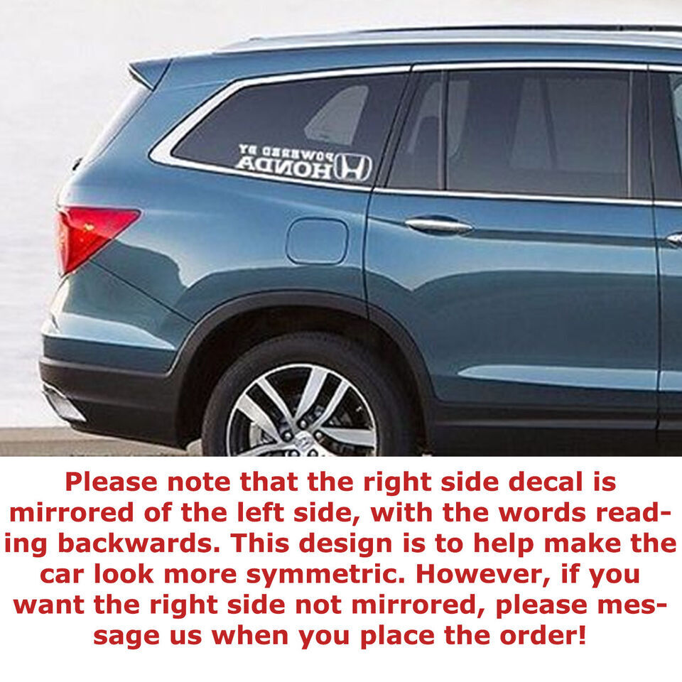 Multiple Decals 2X Multiple Color Graphic Powered By Vinyl Decal Sticker for Ridgeline ...