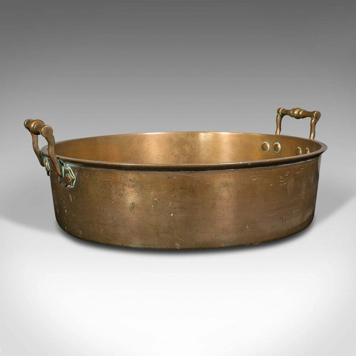 Antique Country House Braising Pan English Bronze Cooking Pot Victorian