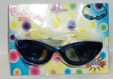 1 Multi Color Flashing Sunglasses BLUE Partys Fun Batteries Included NIP