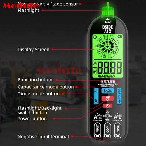 A1X Mini Multimeter LCD Digital Tester Voltage Detector DC/AC Voltage Resistance - Picture 23 of 26