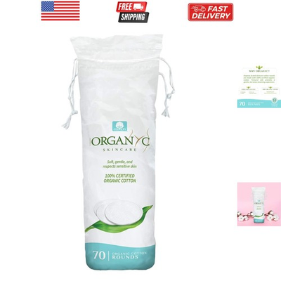 #ad 100% Organic Cotton Rounds Biodegradable Cotton Chemical Free For Sensiti... $10.48