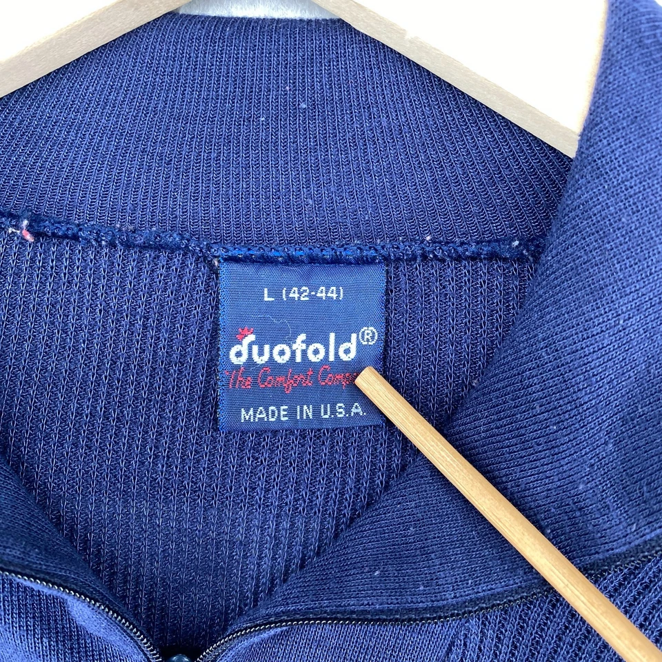 Top DUOFOLD para mujer L 42 44 capa base manga larga 1/4 cremallera cuello falso azul de colección EE. UU. Foto 4 de 4