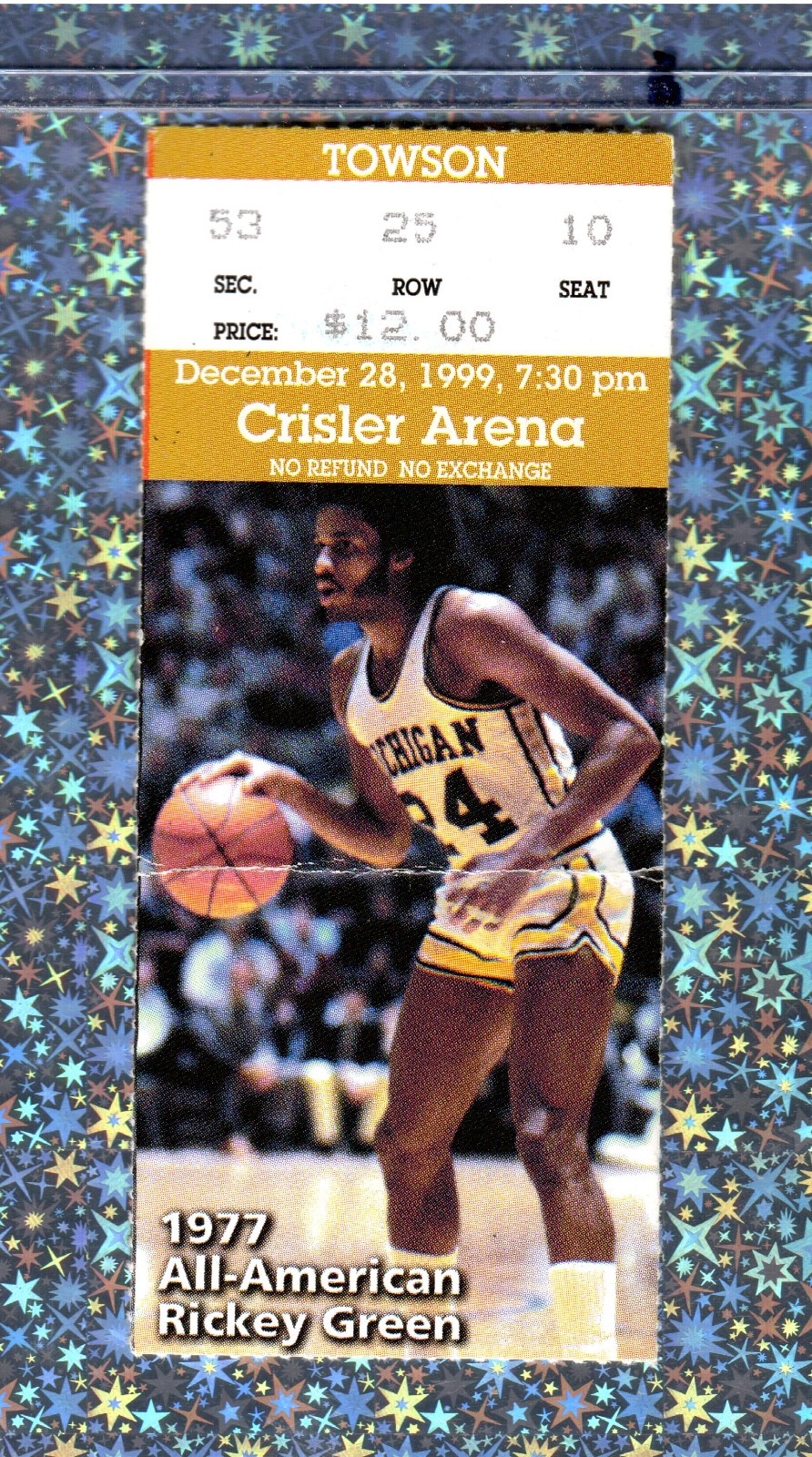 Jamal Crawford 18pt Ticket Stub Michigan Towson 12-28-1999 Brian Barber 30pt 🏀
