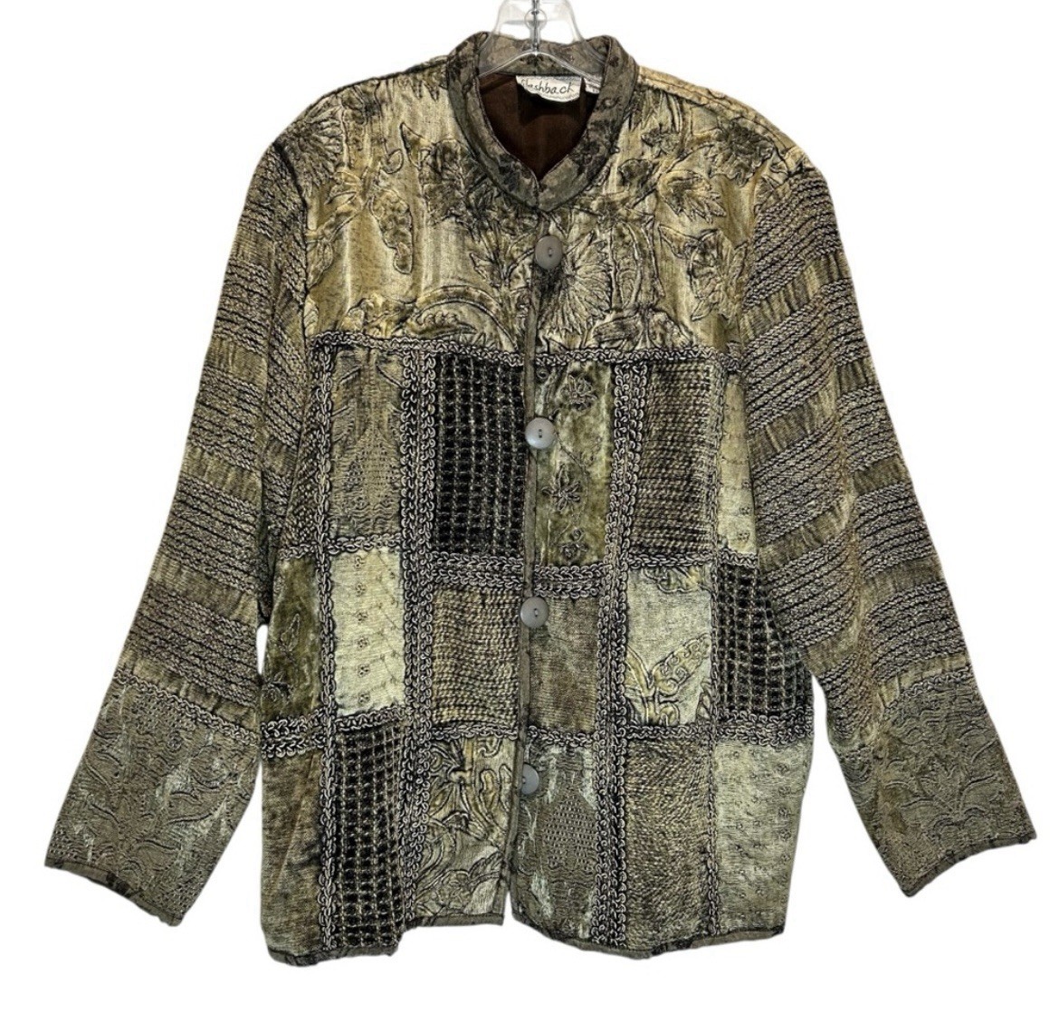 Flashback Mandarin Tapestry Patchwork Gold Black … - image 1