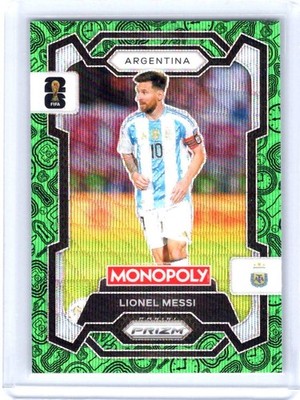まぁーふぃ　KONAMI トレーディングカード 2026 Panini Prizm Monopoly FIFA Lionel Messi #1 Four Corners Green