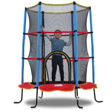 Mini Trampolino per Bambini 55 Pollici con Recinzione - Rosso, Regali per Bambini