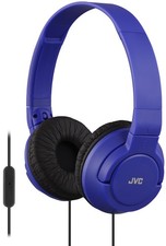 JVC On Ear Lightweight Foldable Headphones With Mic Blue HASR185A