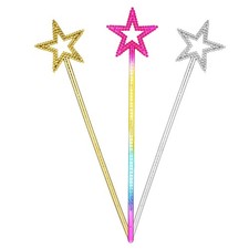 3PCS Star Magic Wands, 13 Inch Princess Fairy Wands, Star Wand, Angel Magical...